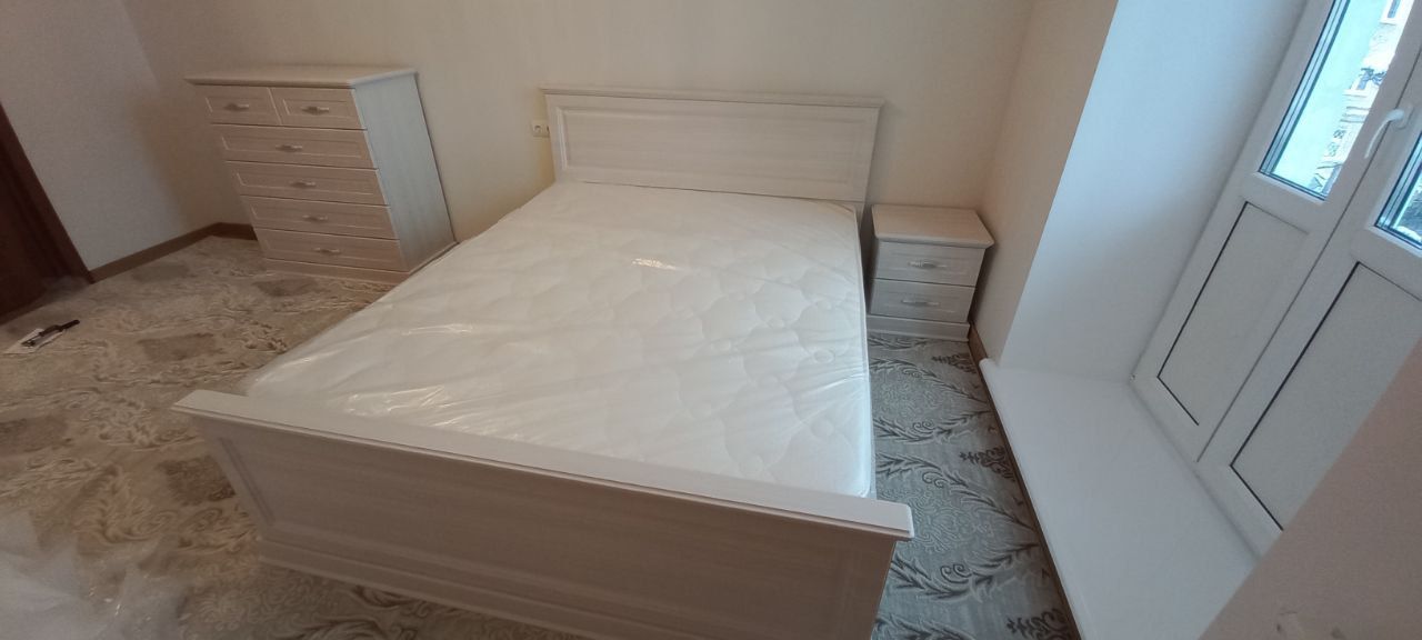 Двуспальная кровать "Прованс 2" 140 х 190 с подъемным мех-ом цвет бодега/сандал изножье низкое