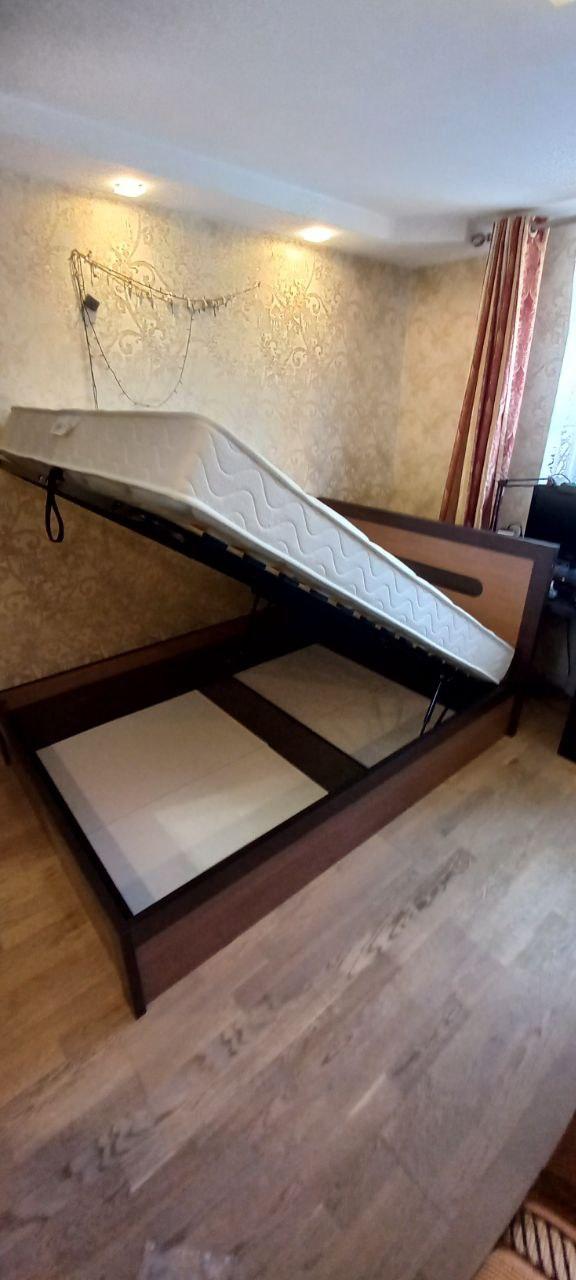 Двуспальная кровать "Альба" 140 х 200 с подъемным механизмом цвет бодега