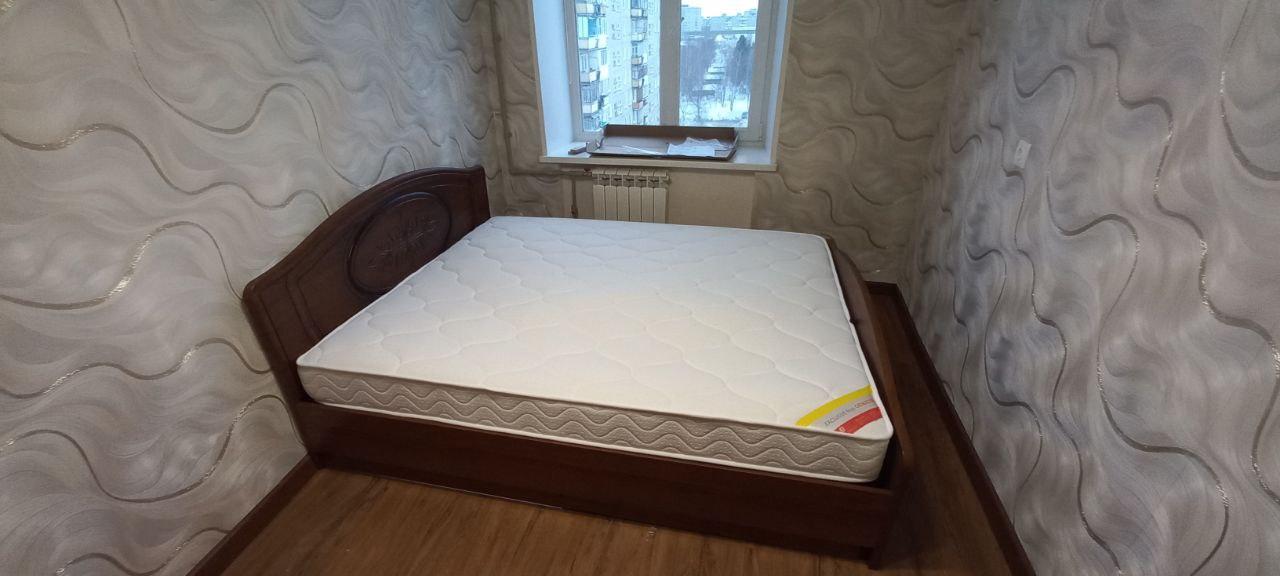 Двуспальная кровать "Натали" 140х200 с подъемным механизмом цвет орех изножье низкое